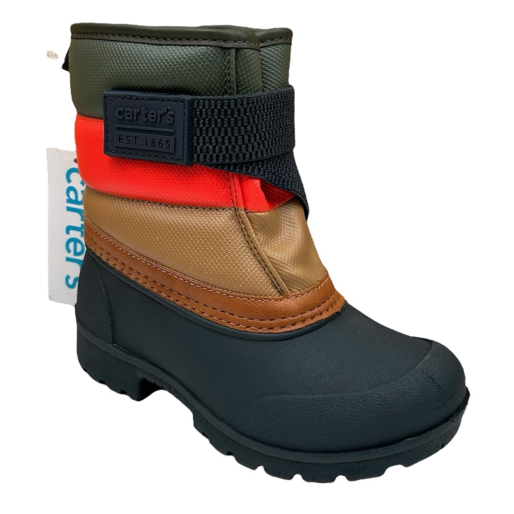 Carters Toddler Boys Girls Snow-Cold Weather Boots Size 9 Colorblock Mid Top